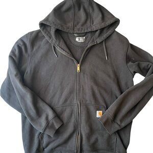 Carhartt Black Loose Fit Hoodie Full Zip